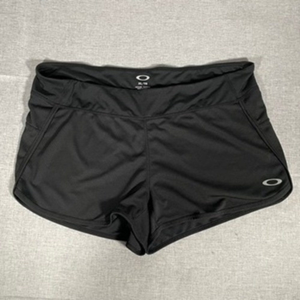 Oakley Womens Running Shorts Activewear Black XL Extra Large Side Pocket